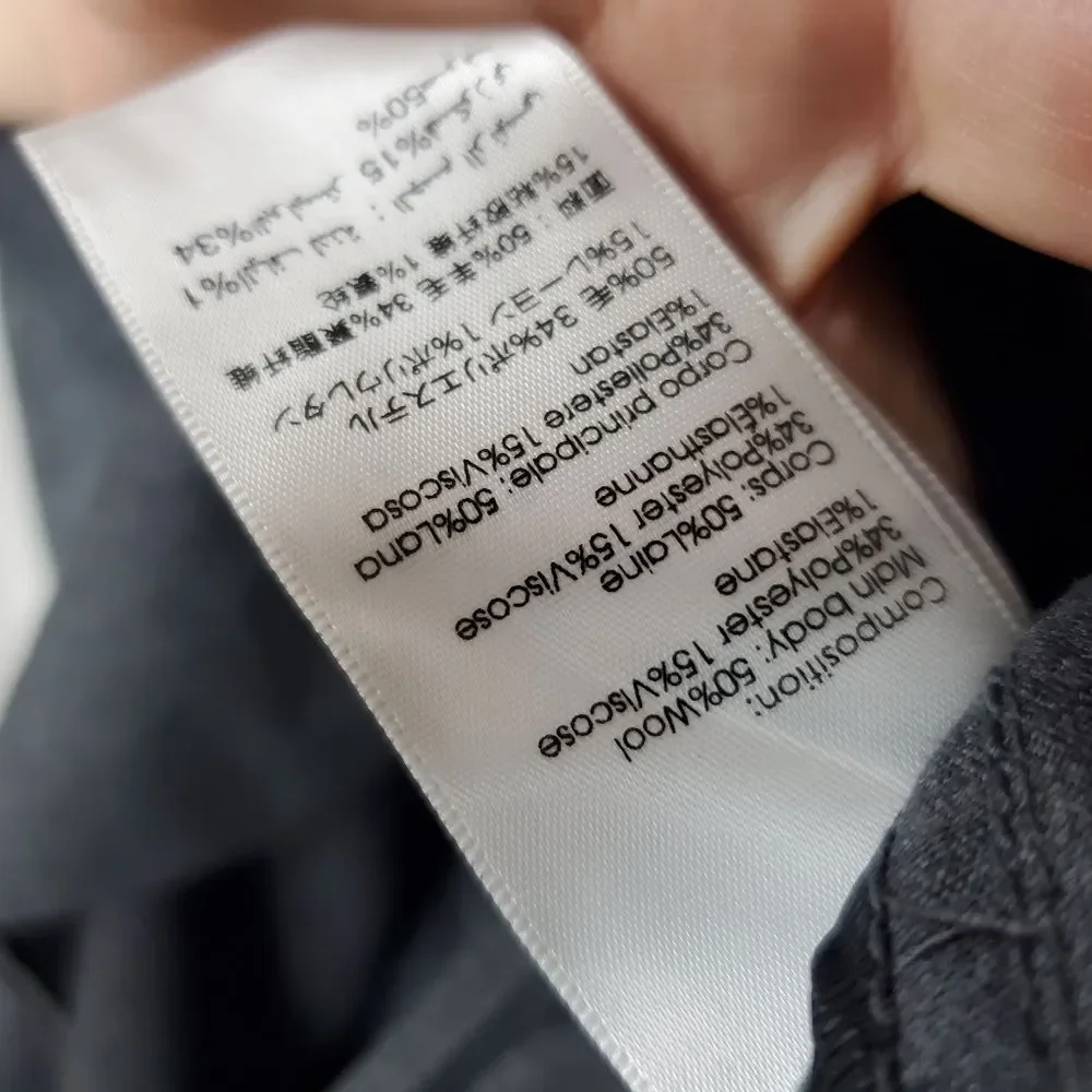 3.1 Phillip Lim Dolman Sleeve Wool Flannel Trench Melange Grey Coat Jacket NWT - Picture 5 of 7